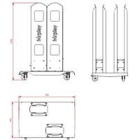 Chariot à roulettes pour 40 ZTool - Manutan Expert - Image 3