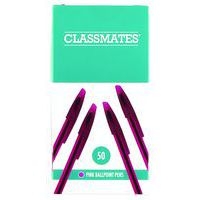 Stylo à bille - Design élégant - Classmates - Rose - Lot de 50 - Image 2