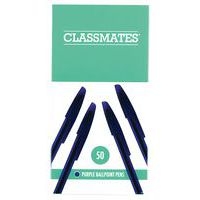 Stylo à bille - Design élégant - Classmates - Violet - Lot de 50 - Image 5