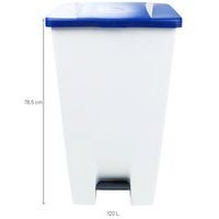 Poubelle mobile à pédale - tri sélectif 120 L - Manutan Expert - Image 8