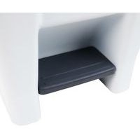 Poubelle mobile à pédale 120 L Blanc / Vert - Manutan - Image 6