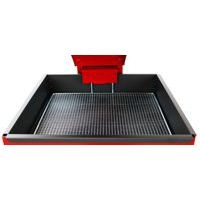 Cendrier et poubelle 38 L acier galva rouge - Image 4