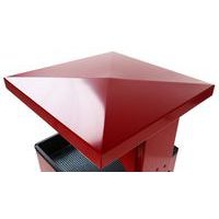 Cendrier et poubelle 38 L acier galva rouge - Image 8