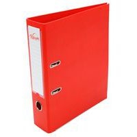 Classeur à levier plastique A4 dos: 75mm avec œillets de blocage et porte-étiquettes - Rouge - Image principale
