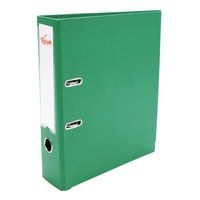 Classeur à levier plastique A4 dos: 75mm avec œillets de blocage et porte-étiquettes - Vert - Image principale