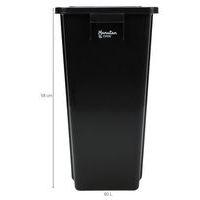 Collecteur tri sélectif sans couvercle noir 60 L - Image 2