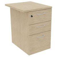 Caisson hauteur bureau 3T prof. 60 cm + top L50 cm Chêne Fil - Image principale
