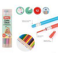 Tube 12 crayons porte-mine couleur rechargeables - Image 2
