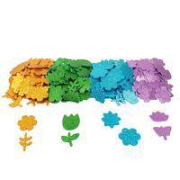 Lot 200 gommettes ø 3,5 cm en mousse scintillante printemps - Image 2
