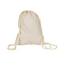 Sac à dos ficelle écru 100% coton 26 x 33 cm (lot de 10) - Image principale