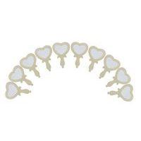 Miroir à main cœur - 11 x 16 cm (lot de 10) - Image principale