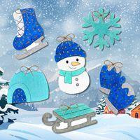 Lot de 36 suspensions Hiver à décorer - Image 4