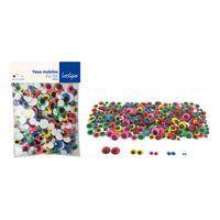 Sachet de 600 yeux mobiles adhésifs, couleurs assorties - Image principale