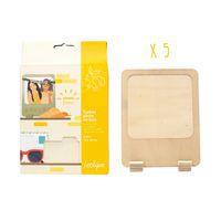 Lot de 6 cadres photo en bois à personnaliser 15 x 12 cm - Image principale