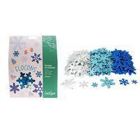 Lot de 240 flocons de neige en mousse pailletée - Image principale