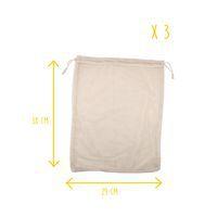 Sac à vrac biface coton/filet 29x38cm - Image principale