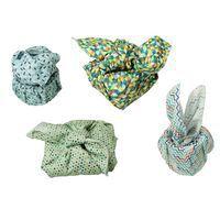 Coupon tissu 45,5x55 imprimés géométriques (lot de 4) - Image 2