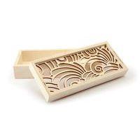Boîte en bois ajouré à décorer ''Vagues'' 180 x 85 x 50 mm - Image 2