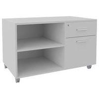 Console mobile Linéo caisson 2 tir. Blanc - Image principale