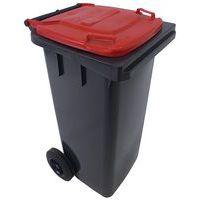 Conteneur mobile tri des déchets - 120 L - Rouge -  Manutan - Image 5