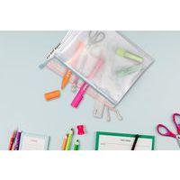 Lot de 6 pochettes zippées A4, coloris pastel assortis - Image 3