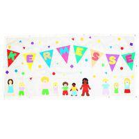 Bannière à customiser - Polyester - 130 x 62cm - blanc - Image 2