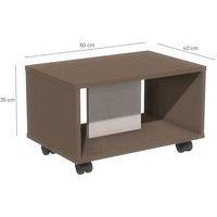 Table basse Identité à roulettes Argent/Brun - Image 4