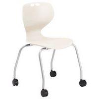 Chaise Mahia2 4 pieds à roulettes acier gris Taille 6 olive - Image 2