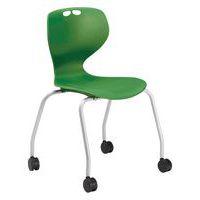 Chaise Mahia2 4 pieds à roulettes acier gris Taille 6 olive - Image principale