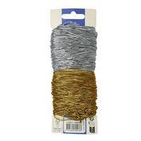 Fils élastique or & argent 2 x 10 m diamètre 1 mm - Image 2