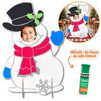 Photobooth Bonhomme de Neige en carton à décorer 1,12 m - Image principale