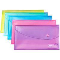 Lot de 5 pochettes enveloppe à pression DL(99x210) assorties - Image principale