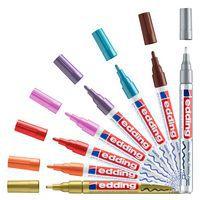 Lot de 10 marqueurs peinture edding 751 - pointe ogive moyenne - rose - Image 2