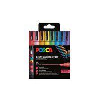Set 8 marqueurs Posca pailletés pointe conique fine 1.5 mm - Image principale