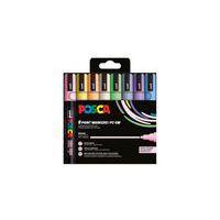 Set 8 marqueurs PC5M pointe conique moyenne couleurs pastel - Image principale