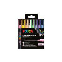 Set 8 markers POSCA pastel pointe conique fine 1,5 mm - Image principale