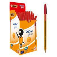 Stylo bille Bic Cristal orange nouvelle pointe fine - rouge - Image 4