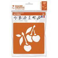 Pochoir plastique lavable 14,5 x 14,5 cm (Pochette de 6) - Les fruits - Image 2