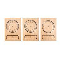 Lot de 3 tampons en bois horloge 7 x 5 cm - Image 5