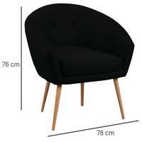 Fauteuil accueil en tissu Armand coloris Noir - Image 4