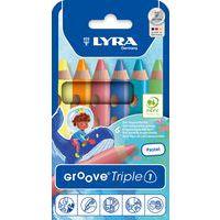 Etui 6 crayons groove triple one pastel - Image principale