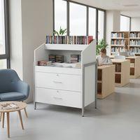 Meuble CD/DVD Ellipse caisson blanc - tube - Manutan Expert - Image 2