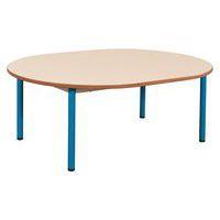Table fixe Chloé plateau beige 4 pieds ovale - Mobidecor - Image principale