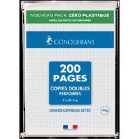 Paquet 50 copies doubles 90g 200p 21x29.7cm seyes perforées - Image principale