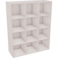 Meuble 12 cases L120xH149,1xP43,2 cm blanc - Image principale