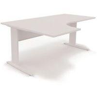 Plan compact 160X80X120 cm retour gauche blanc/blanc - Image principale
