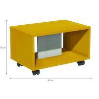 Table basse Identité à roulettes Argent/Orange - Image 2