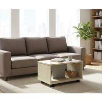 Table basse Identité à roulettes Argent/Pin - Image 2