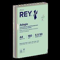 Ramette 250 feuilles A4 160g 5 teintes pastels assorties - Image principale