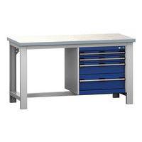 Etabli LINO 4 tiroirs L1500xP750xH840 mm - Image principale